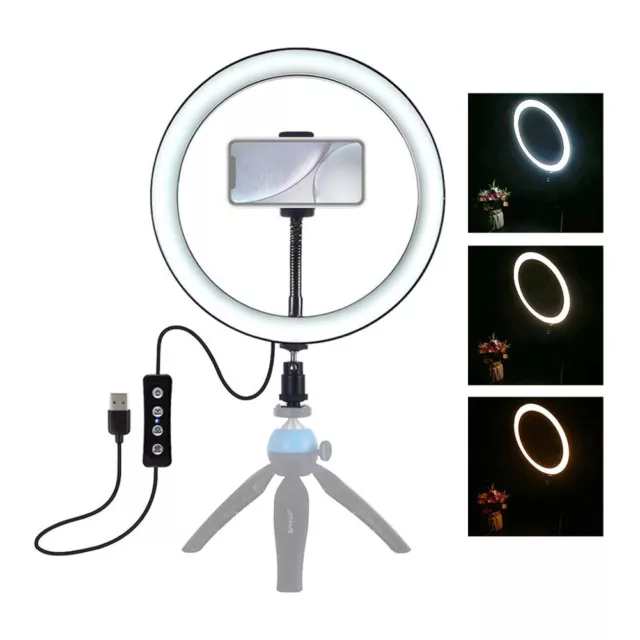 Ring Led Light Bi-Color Dimmable Camera Phone Photography Video Filling Lamp Ff