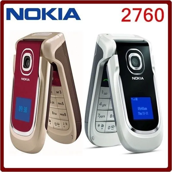 ORIGINAL Nokia 2760 Blue 100% UNLOCKED Flip Cell phone GSM 900 / 1800