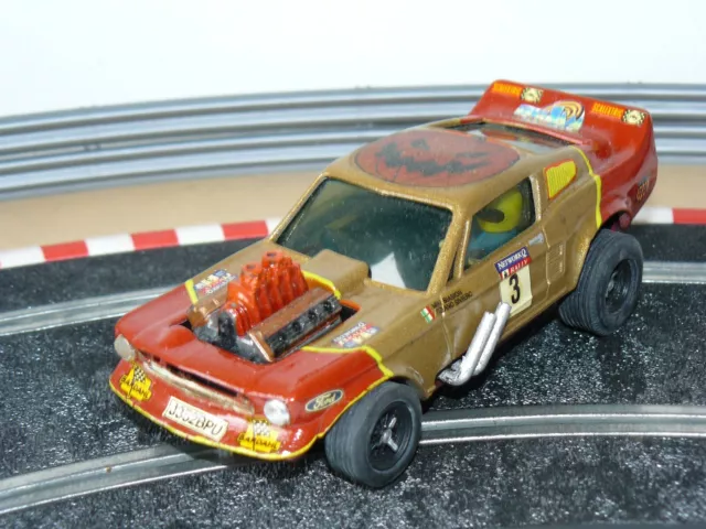 422- Scalextric Exin Ford Mustang 1974 REPINTADO y ARTESANAL 4049 slot 1:32 scx