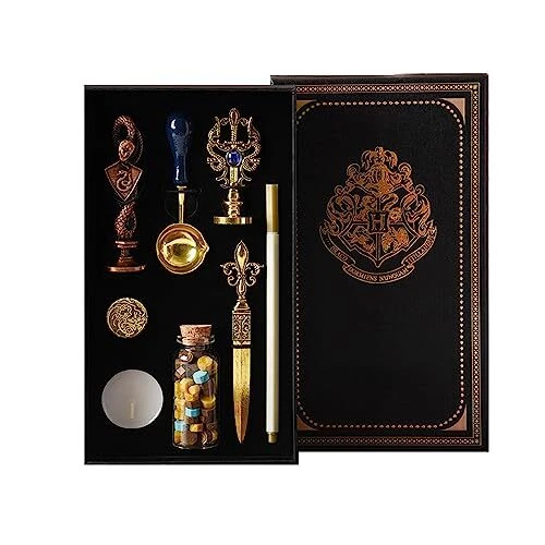 Wax Seal Stamp Gift Box Set, Wax Stamp Kit for Cards Envelopes, Clear,Golden