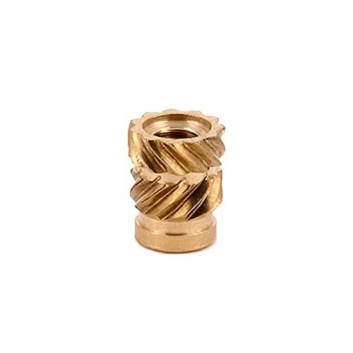 Threaded Insert for Plastic Straight Flush Brass Thread Inserts 4-40 Pack of 100
