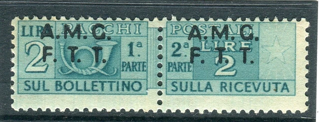 1947-48 Trieste A AMG Ftt Su Two Stripe Packs Post 2 Lyre TST-114