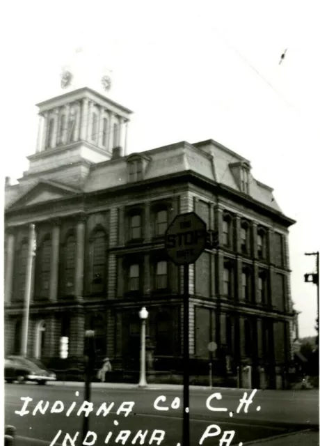 Vtg Postcard RPPC 1940s Indiana County Court House Indiana PA UNP