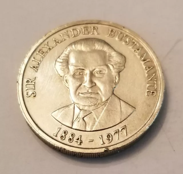 1884-1977  Jamaica  One Dollar  1991  Coin Sir Alexander Bustamante