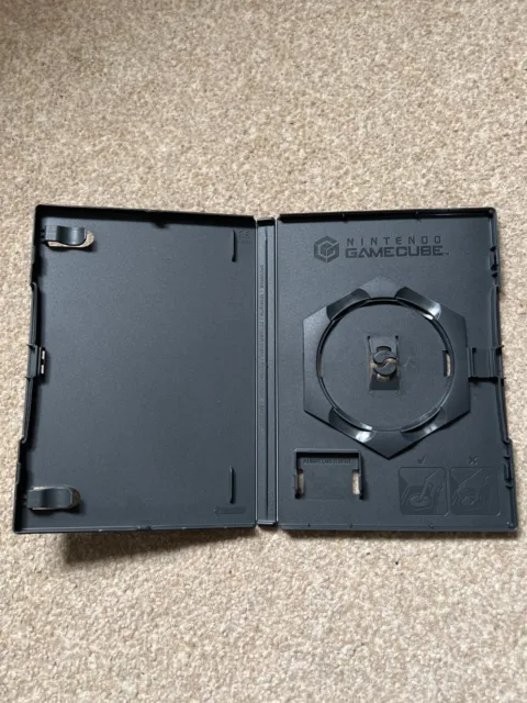 Official Nintendo Gamecube Replacement Empty Black Case Box - Memory Card Slot!