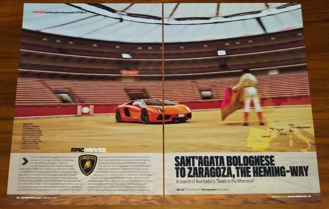 Lamborghini 2012 Aventador Lp700-4 Magazine Print Article Italy Spain