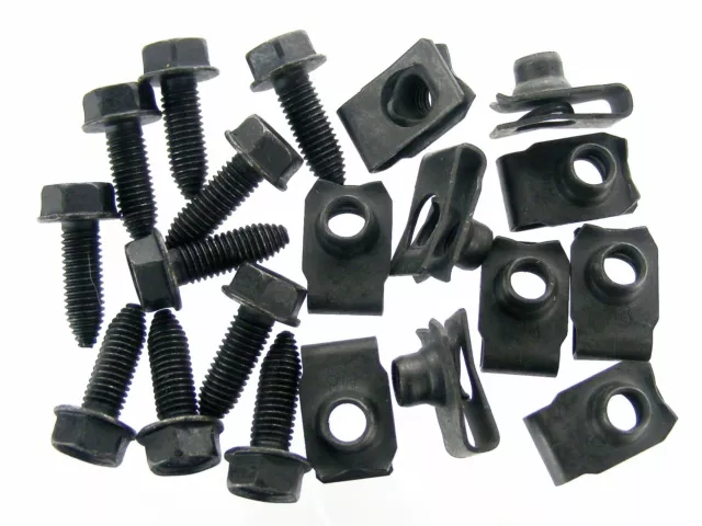 Mopar Body Bolts & U-nut Clips- M8-1.25 x 25mm- 13mm Hex- 20pcs (10ea)- #389