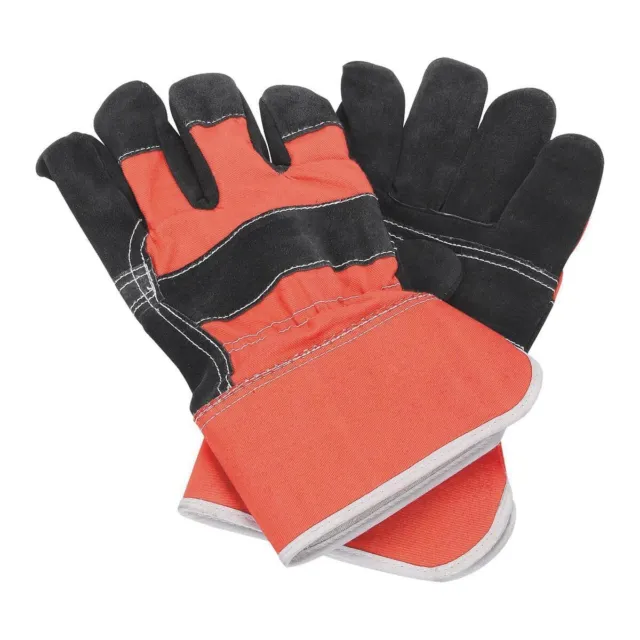 Men's SPLIT LEATHER WORK GLOVES X-LARGE HARDY 61458 Canvas Top