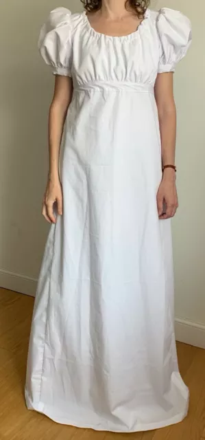 Abito fatto a mano stile Regency manica corta gonfia, costume storico, taglia 2-30 Abito fatto a mano stile Regency manica corta gonfia, costume storico, taglia 2-30