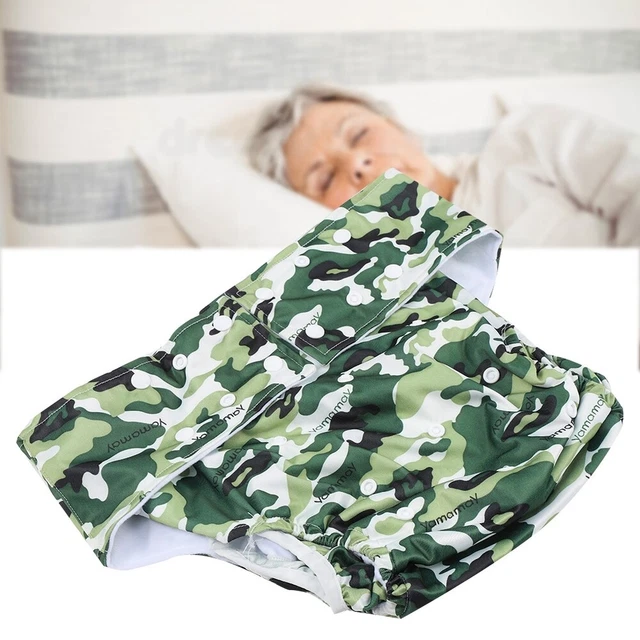 Waterproof Adult Cloth Diaper Washable for Incontinence Reusable for Elderly US