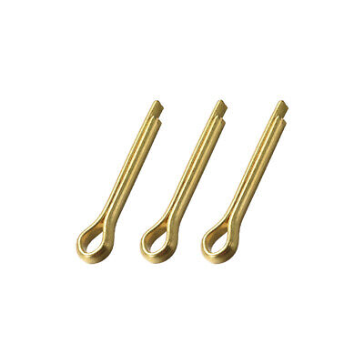 Split Cotter Pin - 4mm x 25mm Solid Brass 2-Prongs Gold Tone 3Pcs