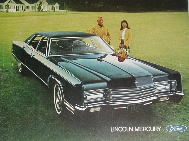 1970 LINCOLN CONTINENTAL advertisement Lincoln Continental big black car