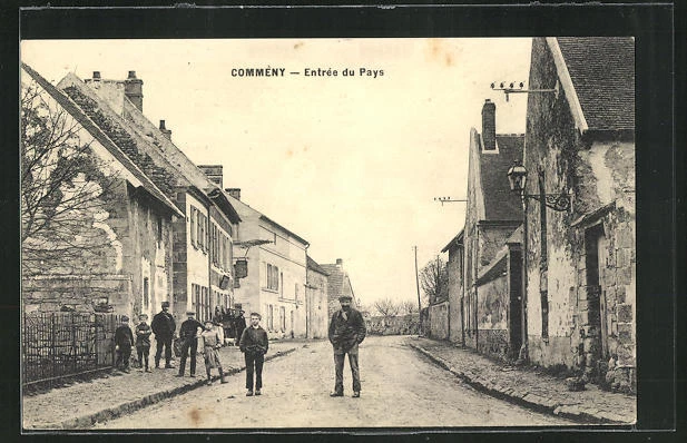 CPA Commeny, Entree du Pays