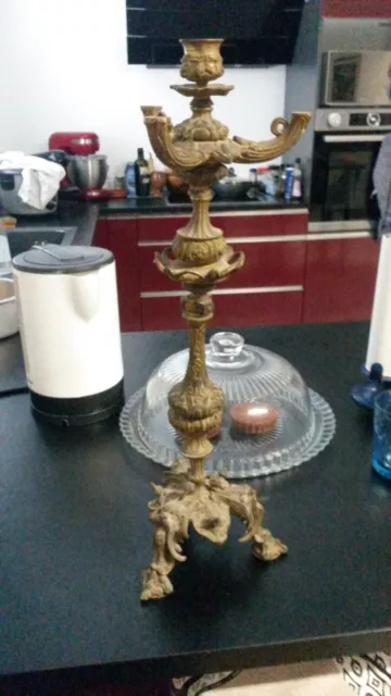 Grand Chandelier En Bronze Dore Massif France Xix Em Siecle R9