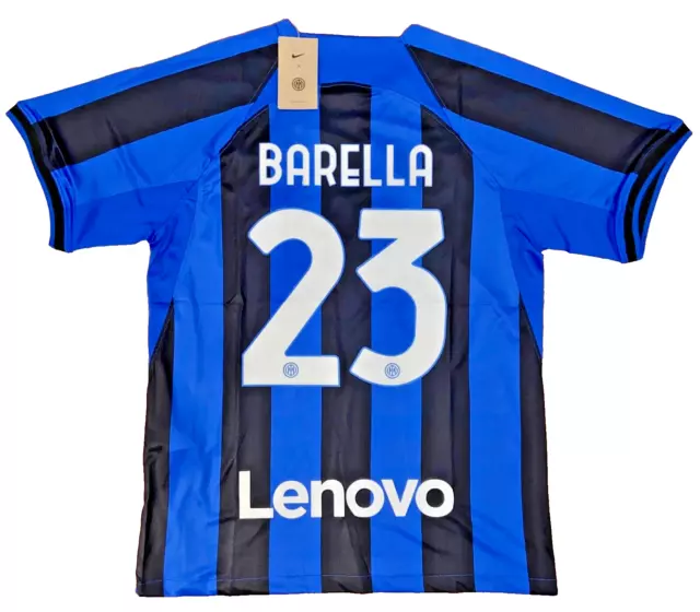 REPLICA Nike Inter Milan 2022-23 Nicolo Barella #23 Home Jersey - Men (XL)