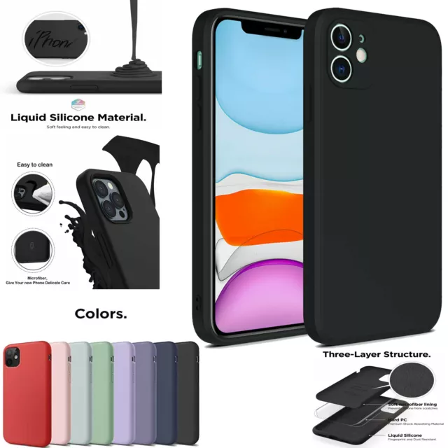 Case For iPhone 13 XR 11 12 ProMax XS X 8 7 SE 2 Shockproof Silicone Phone Cover
