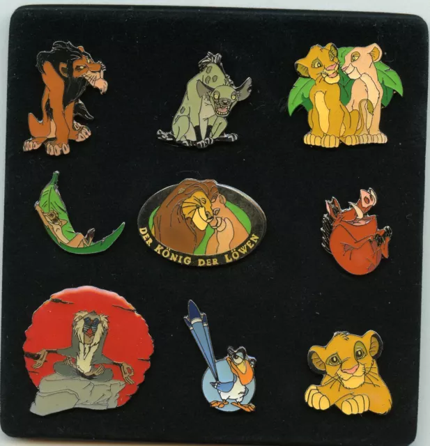 Disney The Lion King Simba Nala Scar Hyenas Rafiki Zazu Timon Pumbaa Box Pin Set