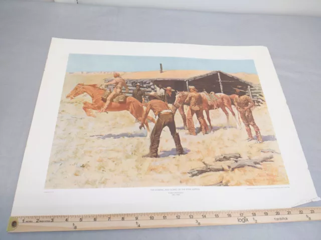 Cowboy Art The Coming And Going of The Pony Express  Print  24"X 17