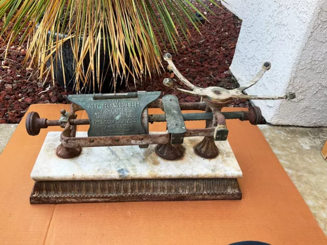 Vintage Antique 1898 Micrometer Calculating Scale The Dodge Scale Co.