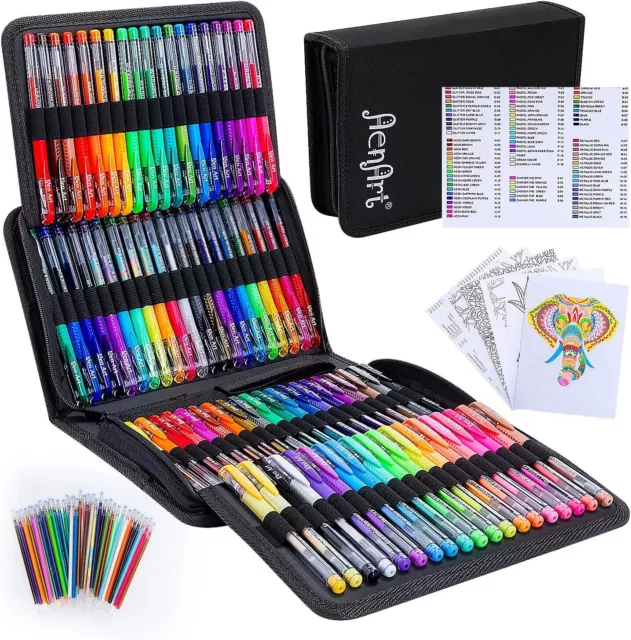 48 Unique Colors (No Duplicates) Gel Pens Gel Pen Set for Adult Coloring  Book