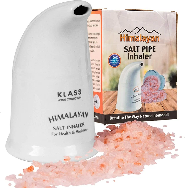 100 GENUINE SALT Inhaler, Himalayan Salt Pipe Inhaler for Asthma