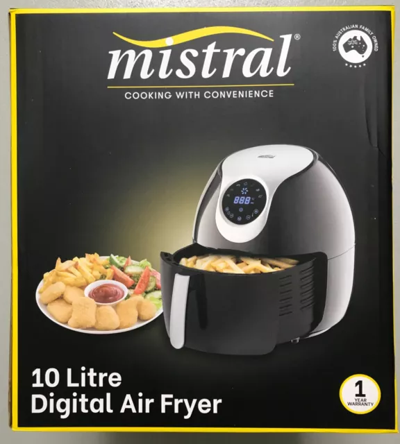 MISTRAL 10L DIGITAL Air Fryer New Mdf898W White 4666Nsb