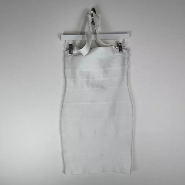 Herve Leger x Forever 21 Dress Women’s Medium White Bondage Bodycon Halter Mini