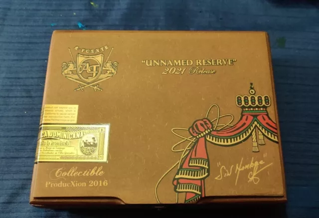 Fuente Unnamed Reserve 2021 Release Limited Ed 2016 Production Empty Cigar Box