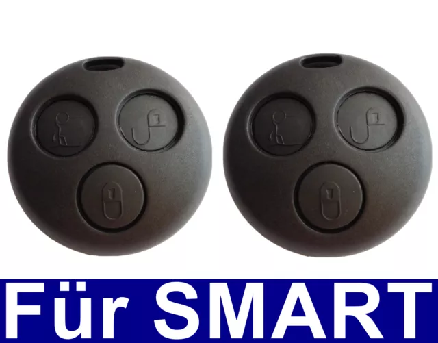 2x 3Tasten Schlüssel Fernbedienung Gehäuse für Smart ForTwo MC01 450 Ersatz Neu