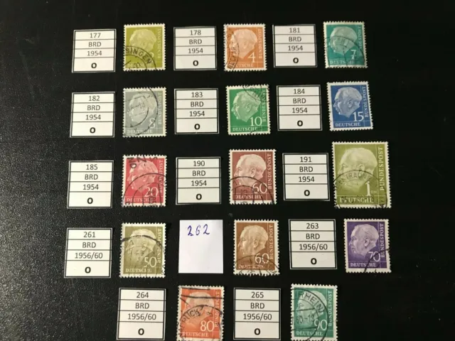 Briefmarken BRD / Bund kl. Lot aus Sammlung 1954-1961 gestempelt
