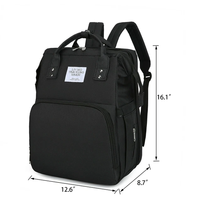 Waterproof 3 in 1 Baby Diaper Bag Backpack with Bassinet Changing Station Travel 3