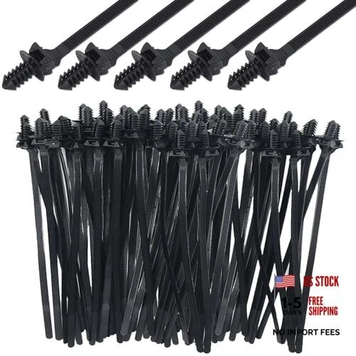 Nylon 250pcs Serre-câble R-type attache organisateur fil électrique 12.7mm
