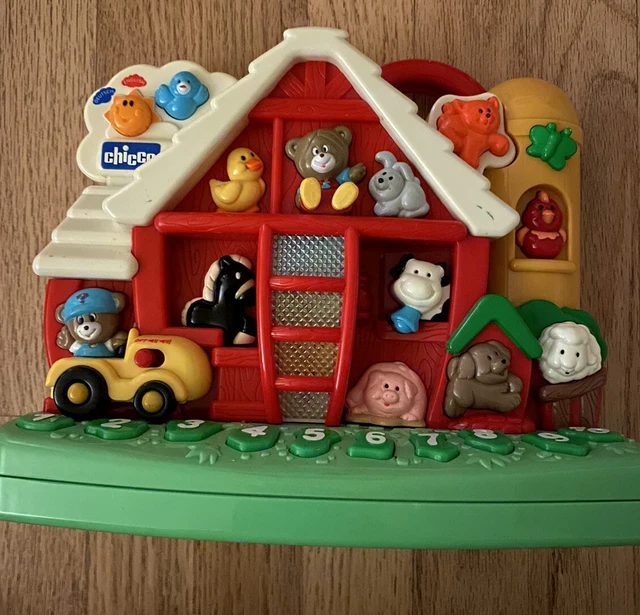 CHICCO TALKING ANIMAL Farm Educational Bilingual Nursery Toy English ...