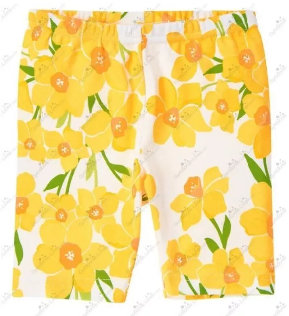 Gymboree Girls sz 5 Daffodil Garden Yellow Floral Bike Shorts NWT