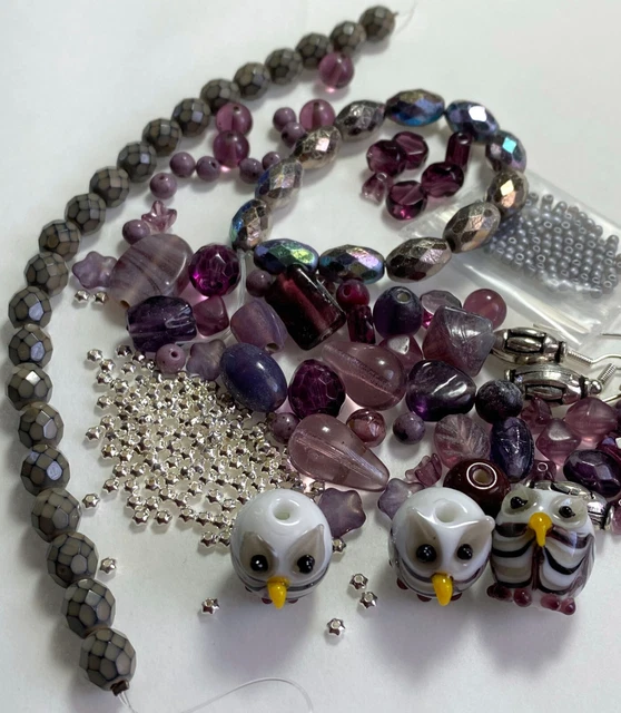 Attic Find Mixed Lot Czech Glass Beads and Findings Destash P15