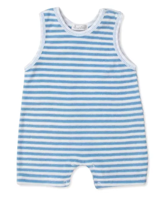Kissy Kissy Baby Boy Blue and White Terry Playsuit 6-9 month NWT
