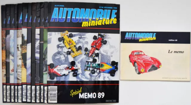 Revue Automobile Miniature / lot 1988 - année complète / 12 n° du 44 au 55.