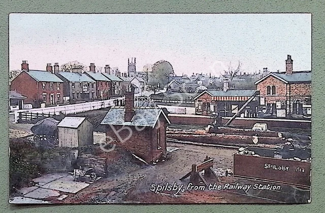 RAILWAY PHOTOGRAPH Spilsby From The Railway Station Postcard