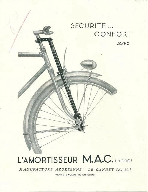Lot De 5 Publicités Cyclisme Vélo Des Années 1950 – Prospectus Vintage Origine France