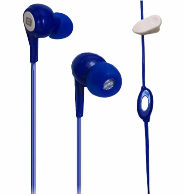 Kopfhörer Headset für MP3 MP4 iPod Ohrhörer blau Ohr Ohrstöpsel
