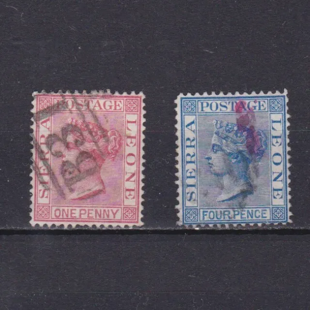 SIERRA LEONE 1876, SG# 17-21, CV £21, Wmk Crown CC, Perf. 14, QV, Used