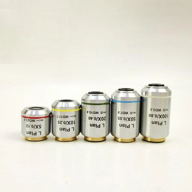 Microscope Metallurgical Infinity Long Working Distance Objective Lens 5x-100x