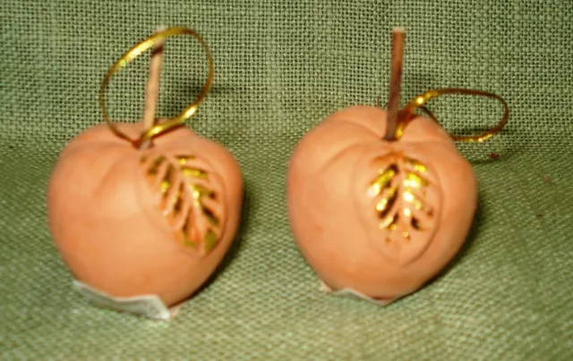 19 Terracotta-Äpfel als Baumschmuck/ Floristik, 3,5 x 4 cm, NEU