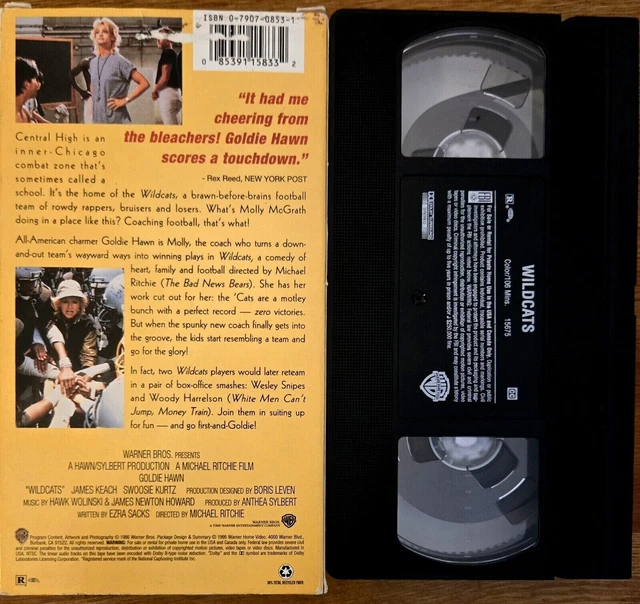 WILDCATS (VHS) 1986 Goldie Hawn, Swoosie Kurtz, Robyn Lively £4.47