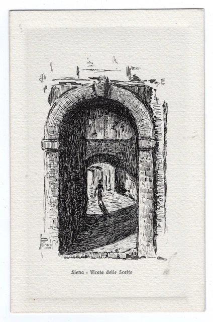 Siena  Vicolo Delle Scotte  Cartolina Nr 14   Ill.  Petrucci  Ediz.giuntini Nv