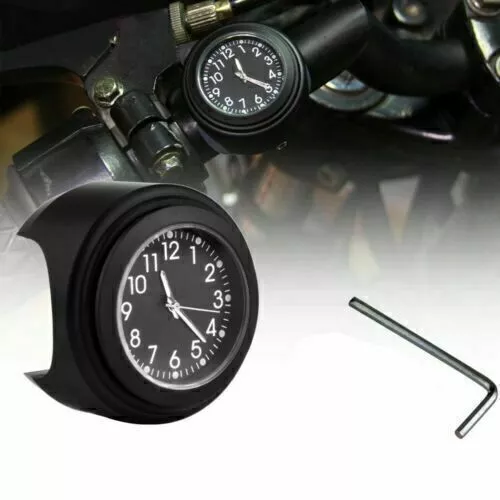 Universal Motorrad Lenkeruhr Thermometer Motorraduhr Uhren Wasserdicht 7/8" 1".