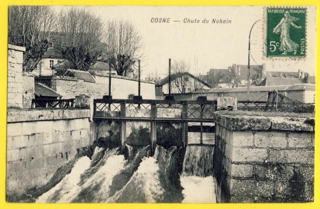 cpa Bourgogne 58 - COSNE COURS SUR LOIRE (Nièvre) CHUTE du NOHAIN Ecluse Vannes