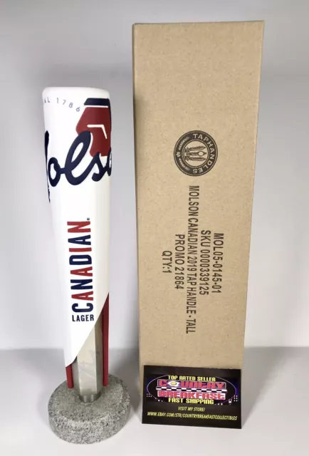 Molson Canadian Lager Maple Leaf Beer Tap Handle 10.5” Tall - Brand New In Box!