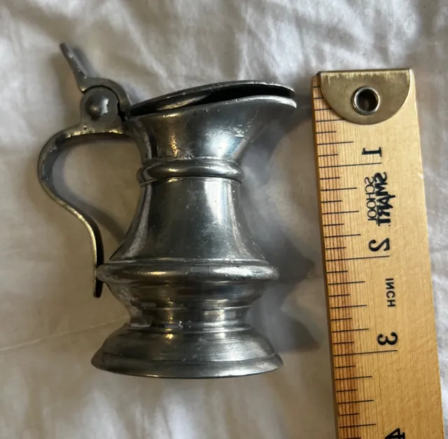 Vintage Medieval Pewer Miniature Pitcher Creamer Antique made in Portugal