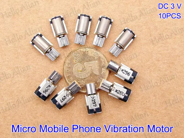 10PCS 4mm*8mm DC 1.5V-3V Micro Mini Vibrating Vibration Motor Vibrator DIY Toy